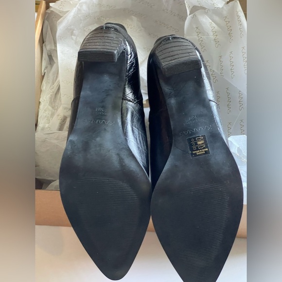 Kaanas Black Chicago Croc-Embossed Bootie New In Box - Picture 6 of 11
